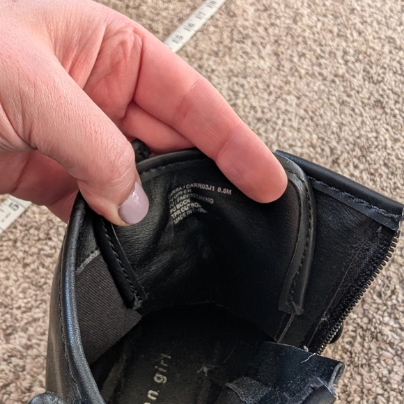 Madden Girl Black Combat Boots - Picture 4 of 5